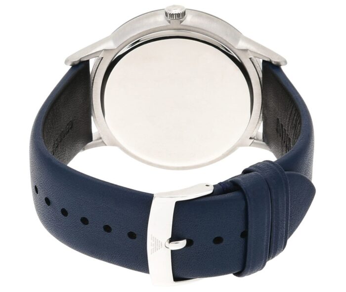 Emporio Armani Renato White DIal Blue Leather Strap Watch For Men - AR11119 - Image 3